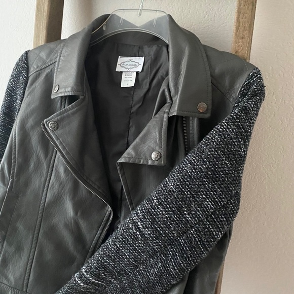 Rhapsodielle - grey leather jacket - size S - Picture 2 of 5